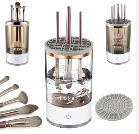 Women Eye Shadow Brush Cleaning Tool Portable Electric Makeup Brush Cleaner Machine With USB Charging Automatic Cosmetic Brush